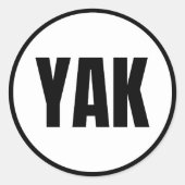Rond Sticker YAK - Yakutat Classic Round (Devant)