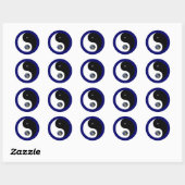 Rond Sticker Yin et Yang (Feuille)