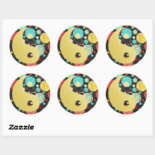 Rond Sticker Yin et Yang (Feuille)