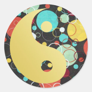 Rond Sticker Yin et Yang