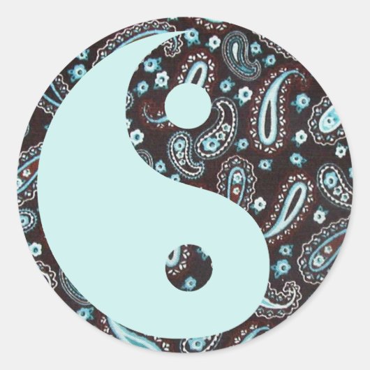Rond Sticker Yin et Yang de Paisley Dreams (Devant)