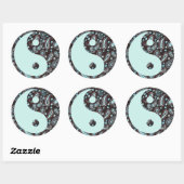 Rond Sticker Yin et Yang de Paisley Dreams (Feuille)