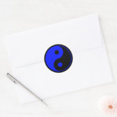 Rond Sticker Yin Yang Bleu (Enveloppe)