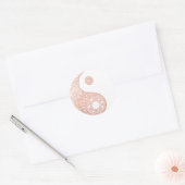 Rond Sticker Yin Yang rose (Enveloppe)