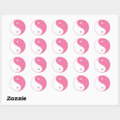 Rond Sticker Yin Yang Rose mignon (Feuille)