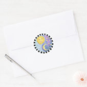 Rond Sticker Yin Yang Sun/Moon (Enveloppe)