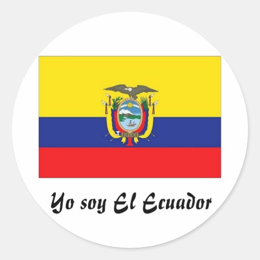Rond sticker Yo soy El Ecuador (Devant)