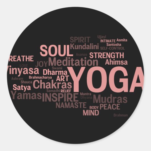 Rond Sticker YOGA (Devant)