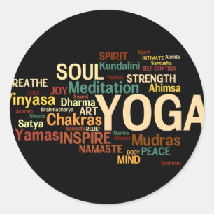 Rond Sticker YOGA