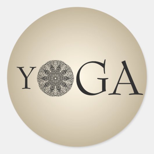 Rond Sticker YOGA classique (Devant)