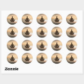 Rond Sticker YOGA classique (Feuille)