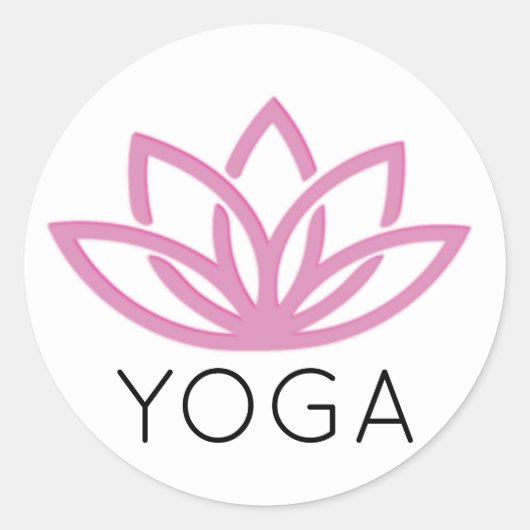 Rond Sticker Yoga Simple Lotus (Devant)