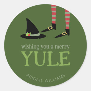 Rond Sticker Yule Witchy
