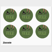 Rond Sticker Yule Witchy (Feuille)