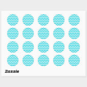 Rond Sticker Zag blanc (Feuille)