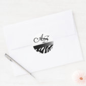 Rond Sticker Zebra Damask Fabulous Monogram Party (Enveloppe)