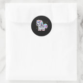 Rond Sticker Zebra de la licorne mignonne (Sac)