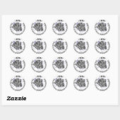 Rond Sticker Zebra de sensibilisation au syndrome EDS E (Feuille)