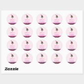 Rond Sticker Zebra Print Ice Cream Favoriser (Feuille)