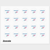 Rond Sticker Zebrafish (Feuille)