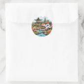 Rond Sticker Zen Garden Landscape (Sac)