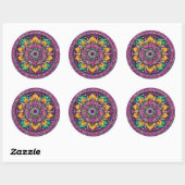 Rond Sticker Zen Harmony Mandala (Feuille)