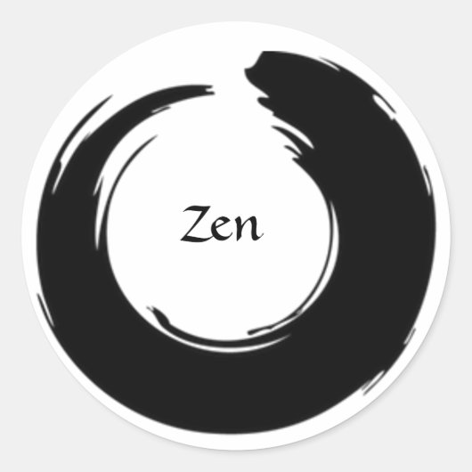 Rond Sticker Zen Noir (Devant)