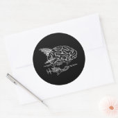 Rond Sticker Zeppelin Cerveau (Noir) (Enveloppe)
