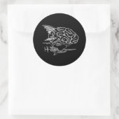 Rond Sticker Zeppelin Cerveau (Noir) (Sac)