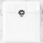 Rond Sticker 'ZOMBIE PUNK SKULL' (Sac)