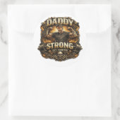 Rond StickerStrong Dad Funny Fitness Father Sticker Vin (Sac)