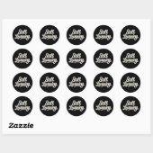 Rond Still Learning Script Typography Round Sticker (Feuille)