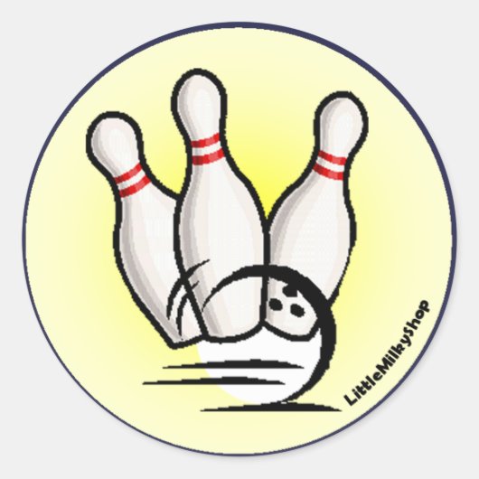 Rond Strike Sticker Bowling Pins (Devant)
