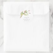 Rond Style bohème Mariage floral Favor Sticker (Sac)