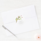 Rond Style bohème Mariage floral Favor Sticker (Enveloppe)