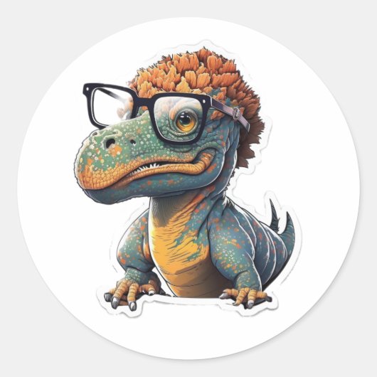 Rond Style Dino-Mite : Le Sticker Dinosaure Spectaculai (Devant)