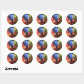 Rond Succulent Jardin Plante avec Sticker Orb (Feuille)
