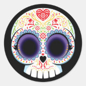 Rond Sugar Skull Sticker (Devant)
