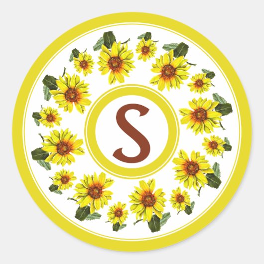 Rond Sunflower Sticker (Devant)