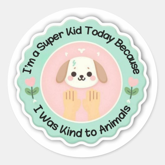 Rond Super Kid - Sticker pour animaux (Devant)