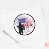 Rond Support génial Nos Troupes Sticker Deuxième Versio (Enveloppe)