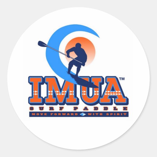 Rond Surf Imua - Sticker Hawaii (Devant)