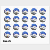 Rond Swan Reflections Sticker (Feuille)