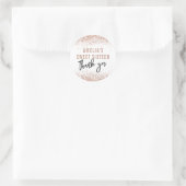 Rond Sweet 16 Party Favor Sticker Rose Parties scintill (Sac)