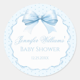 Rond Sweet bleu arc bébé garçon douche merci sticker