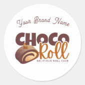 Rond Sweet Choco Roll Bakery Shop Logo Sticker (Devant)