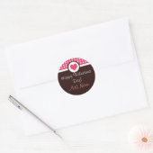 Rond Sweet Heart Sticker personnalisé Saint-Valentin (Enveloppe)