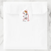 Rond Sweet Jack Russell Puppy Sticker "Please" (Sac)