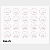 Rond Sweet One Ice Cream Anniversaire Favoriser Sticker (Feuille)