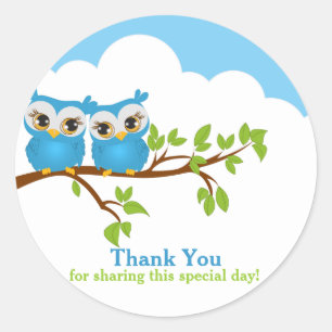 Rond Sweet Twins Owens Boy Baby Merci Sticker
